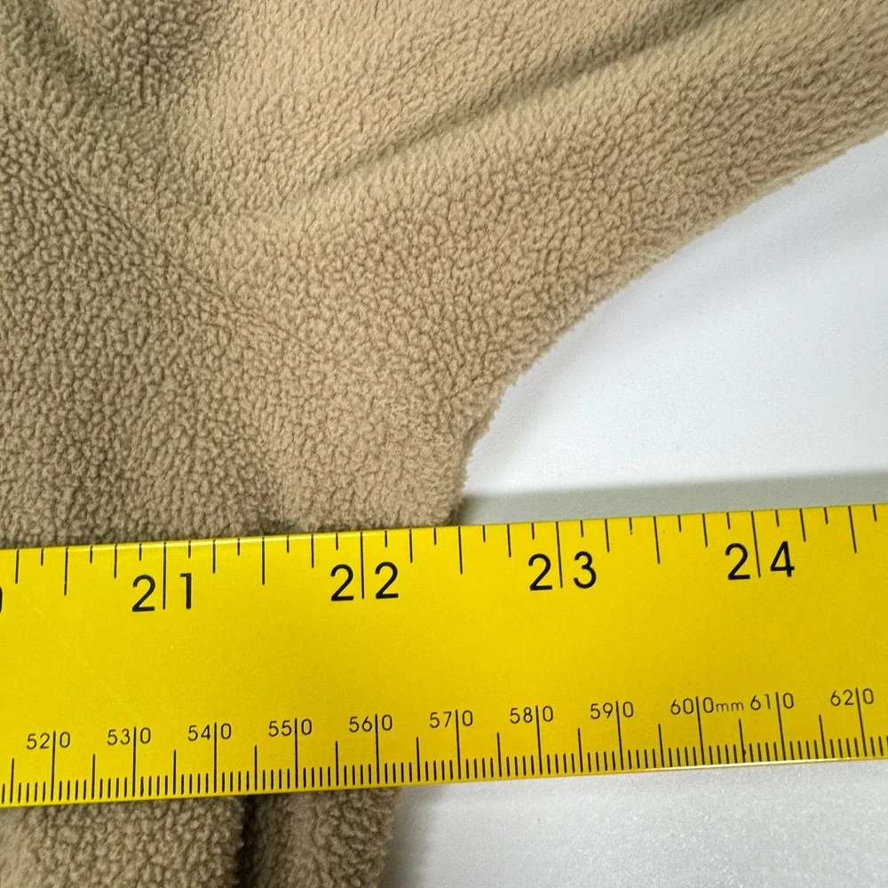 The North Face Mens L Brown Fleece Quarter Zip Pullover Mock Neck Outdoor